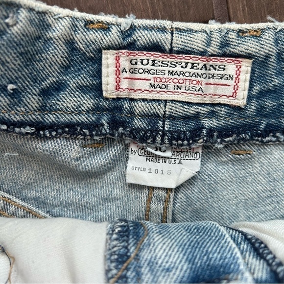 VTG Guess High Rise Distressed Denim Jeans Sz 30 - Picture 5 of 5